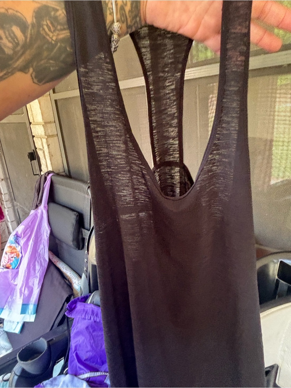 Nike Black Racerback Tank with Drape Back - Picture 3 of 3